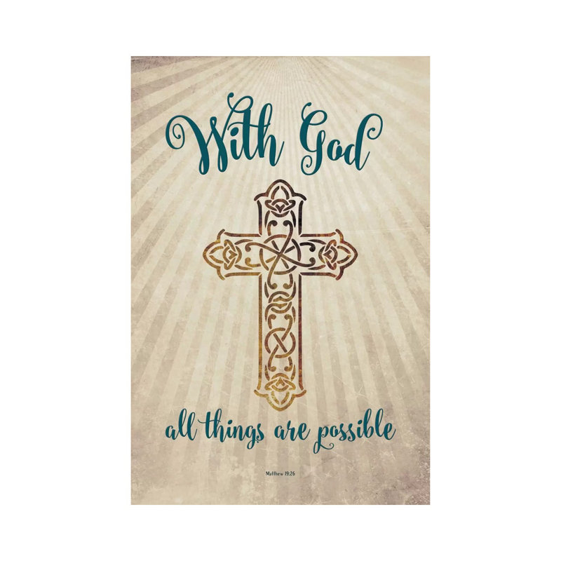 With God by Amanda Murray - Wrapped Canvas Print, 20.32 cm H x 30.48 cm W
