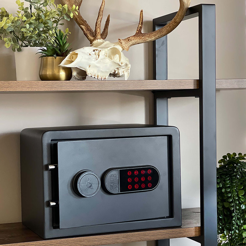 Home and Office Security Safe with Electronic Lock, 10" H x 14" W x 10" D
