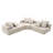 Modular L Shaped Sectional Sofa,Convertible Compressed Couch