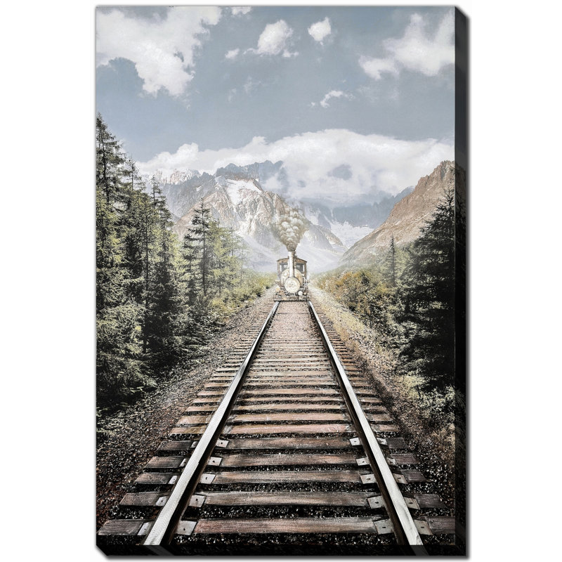 Mountain Tracks Canvas Wall Art