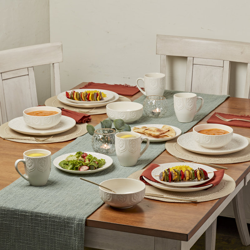 Tabletops Gallery Brielle Dinnerware Set - Service for 4