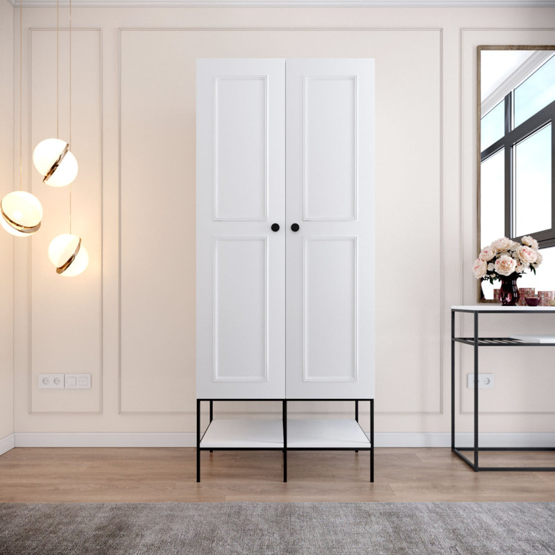 Agna 2 Door Manufactured Wood Wardrobe