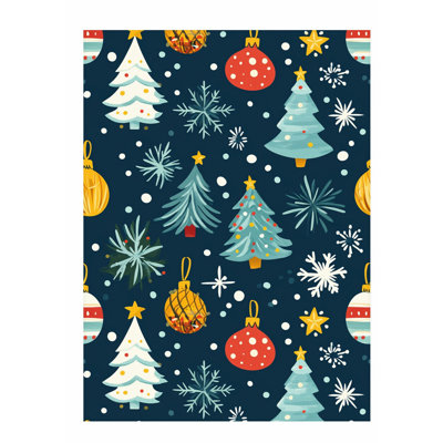 «Holiday Christmas Tree Dreams III», reproduction d'art moderne sans cadre