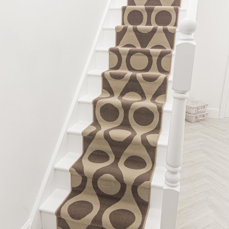 Stair Runner Geometric Shapes Area Rug, Stair Runner 60 x 480 cm