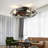 DAKAFUL 20" Flush Mount Caged Ceiling Fan With Light Kit And Remote, Reversible 6-Speed Motor-116415536