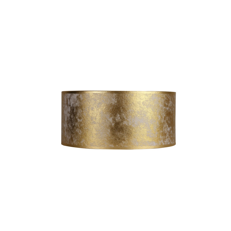 Cotton Drum Lamp Shade, Gold, 20cm H x 50cm W x 50cm D