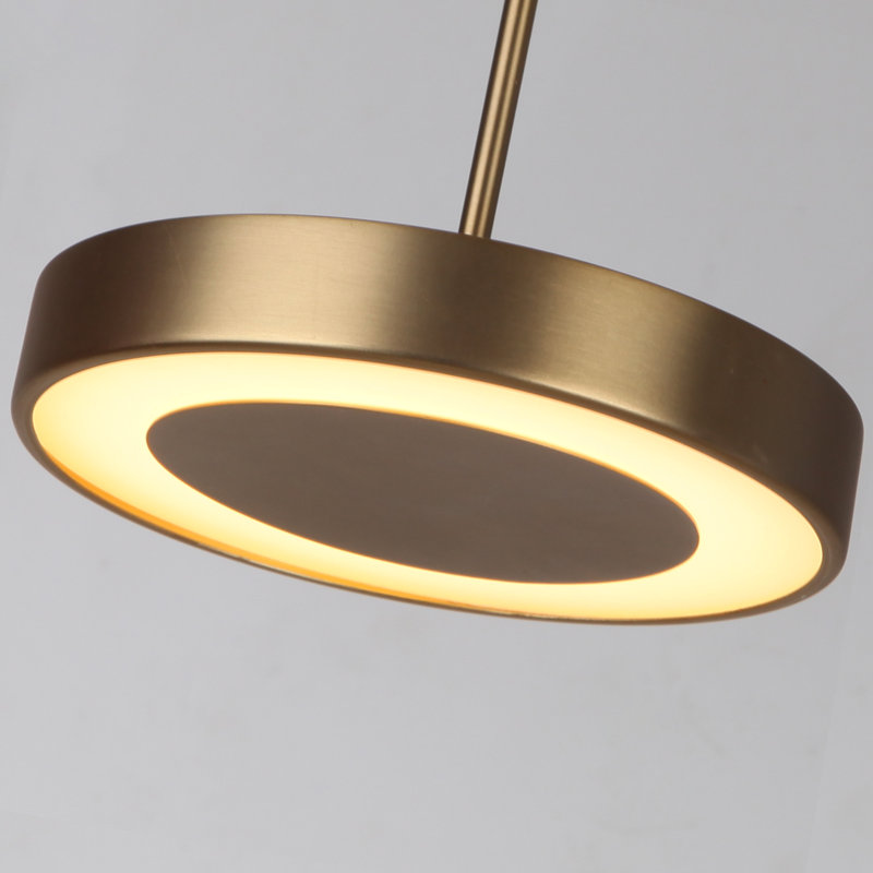 Luminaire suspendu à DEL en laiton brossé