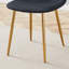 Ensemble de 4 chaises de salle à manger luxueuses en lin et coton simples avec pieds en métal intégrés pour plus de stabilité et de style-935218664