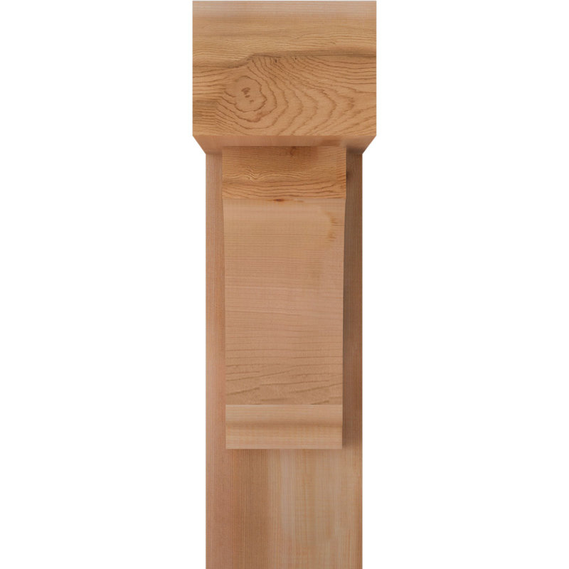 Imperial Block Bracket w/ Offset Brace, 26 x 18, 7 1/2"W Western Red Cedar (Smooth)