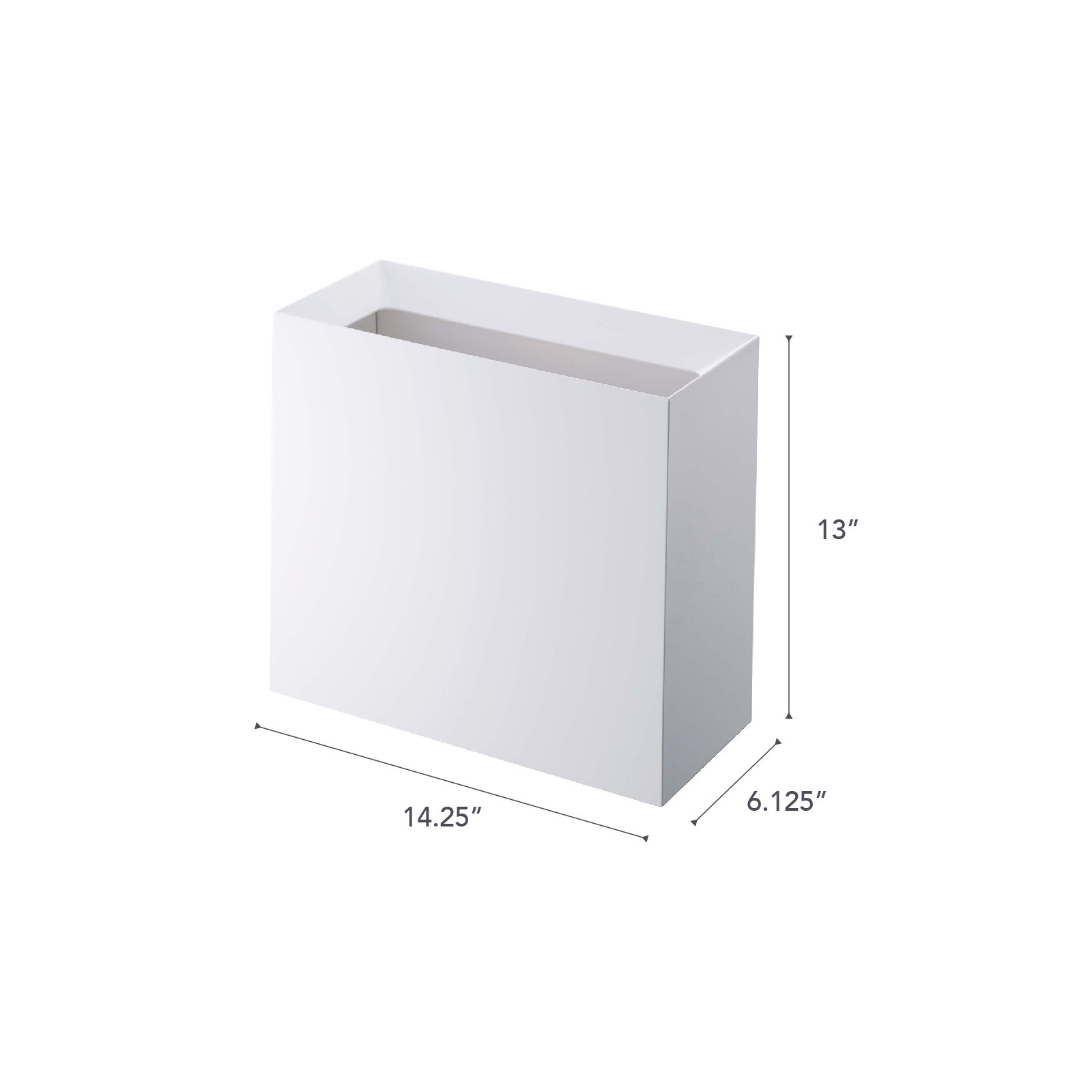 Tower Yamazaki Home Plastic 4.8 gal Open Waste Basket, White