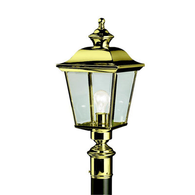 Bellana Stained Glass Beveled Lantern Head Post Lantern
