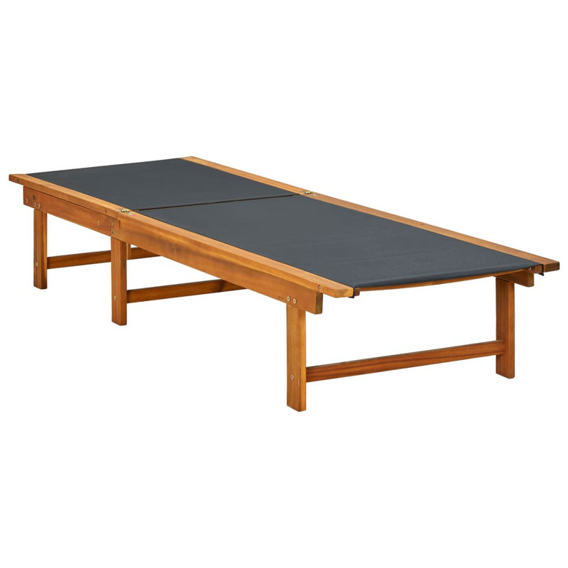 Chaise longue simple en acacia 80 po