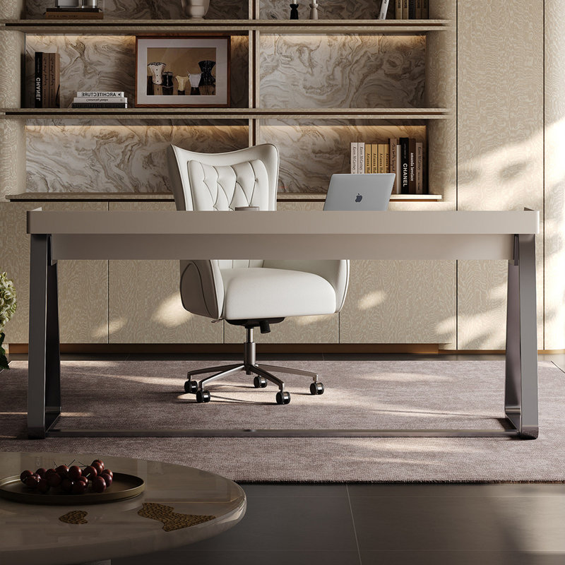 Stone Stainless Steel Writing Desk, 29.53"H*62.99"W*27.56"D