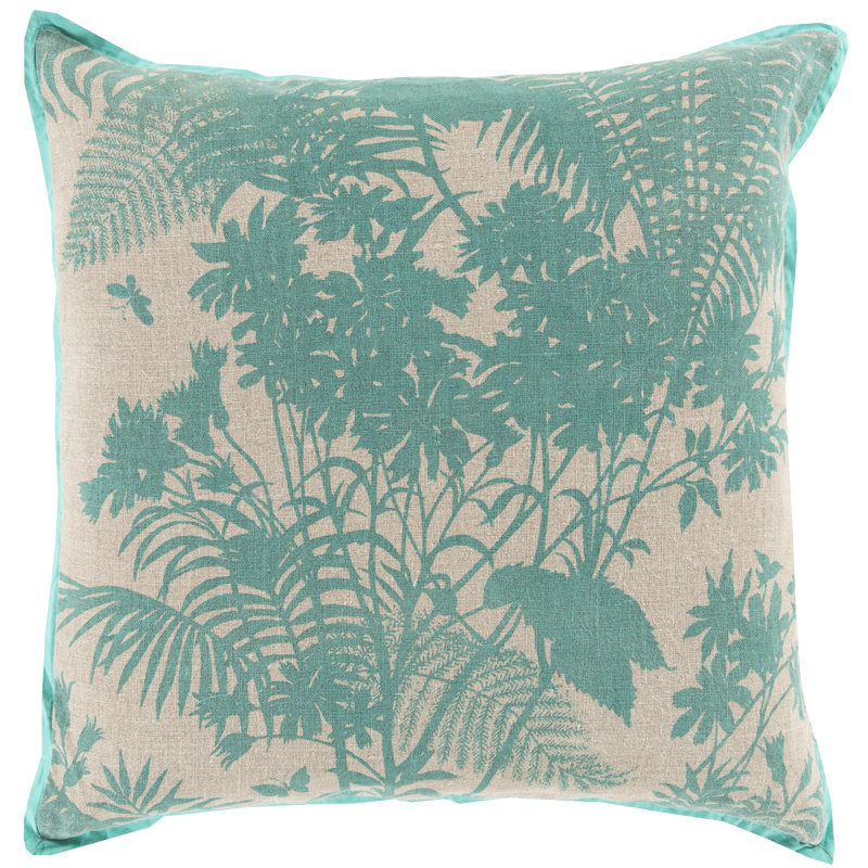  Linen Throw Pillow, Down, Mint