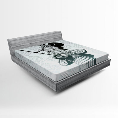 Microfiber Damask Fitted Sheet
