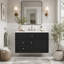 Meuble-lavabo mural 36 po, armoire de rangement flottante avec 2 tiroirs, 1 tiroir basculant, lavabo simple en céramique 3 trous, armoire moderne-2055328746