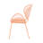 Iron Shell Chairs   Of 2 , 25"D X 33.01"H, Orange Finish Stylish Metal  2 , Orange, Narrow