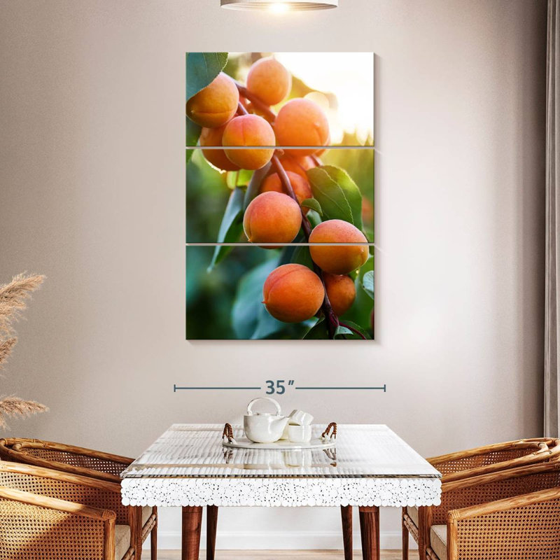 Yarlin Apricots On A Branch, 50" H x 32" W