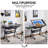 Adjustable Glass Top Metal Base Drafting Table