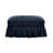 Blue Chenille With Elegant Ruffles And Soft Lumbar Support, Segmented , Curved Cushion, Chaise Lounge Setup Neck Configuration