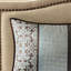 Édredon 7 pièces bleu grand - motif géométrique complexe, 100% brossé, avec jupe de lit, coussins décoratifs pour imprimés élégants, rembourrage inclus-120264861-120264864