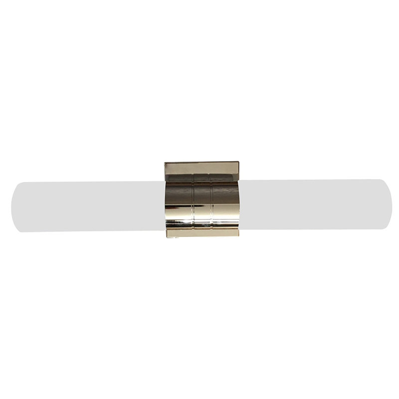 Éclairage pour meuble-lavabo bidirectionnel en chrome et verre opale - Chrome et verre opale