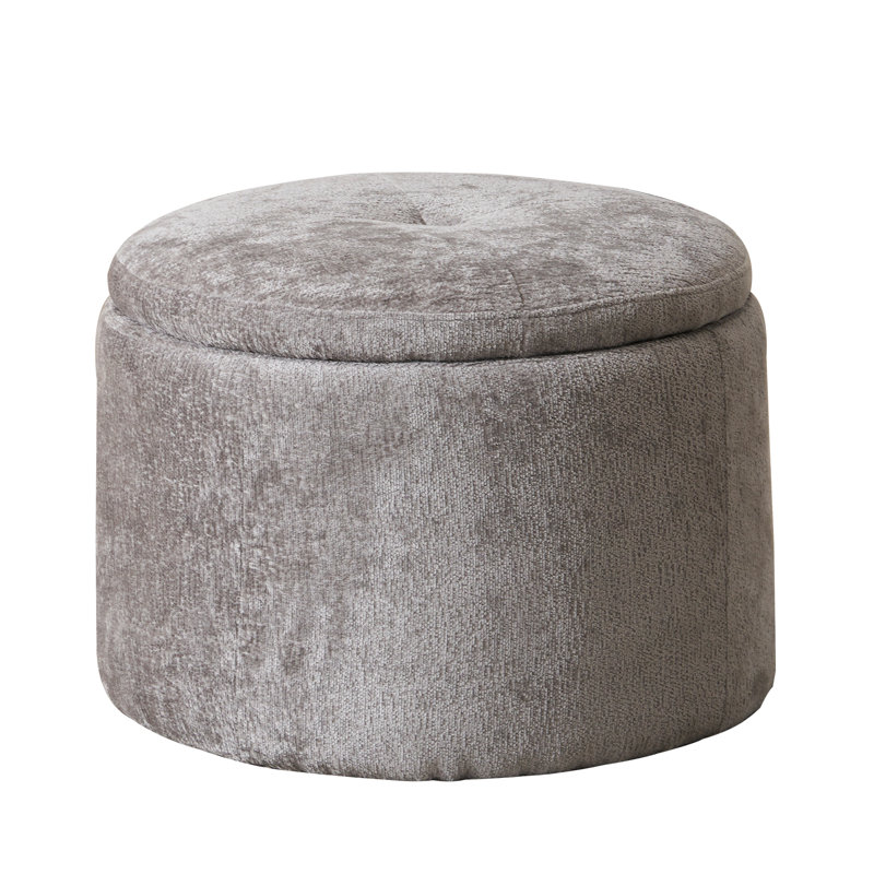 Repose-pieds moderne avec rangement, gris foncé, Gris foncé