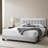 Queen Size Upholstered Platform Bed Frame-409821978