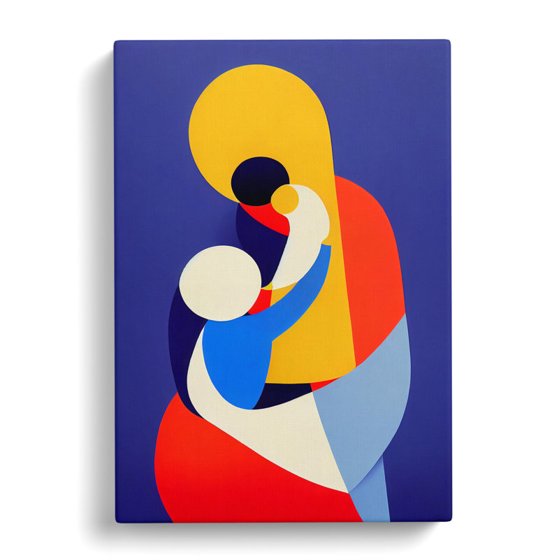 Mother With Child Abstract No.1 - Wrapped Canvas Print, 50cm H x 35cm W x 3cm D