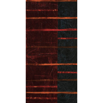 One-of-a-Kind Original Joyce Creiger 'Linear Series Red I' Painting on Canvas