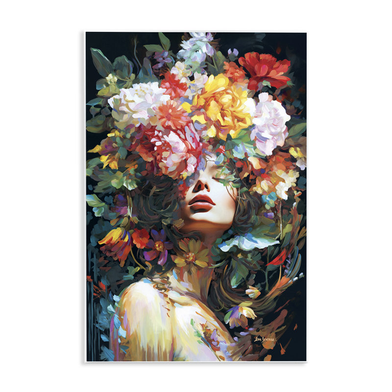 «Rose Bedecked Woman» par Leon Devenice, H 15 po x l 10 po