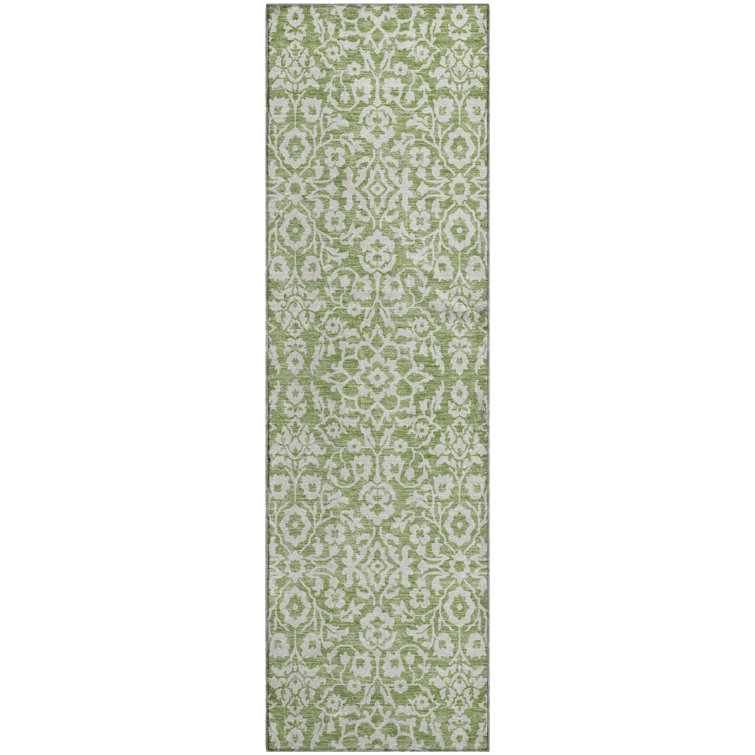 Premium Machine Washable Prisco Green Rug