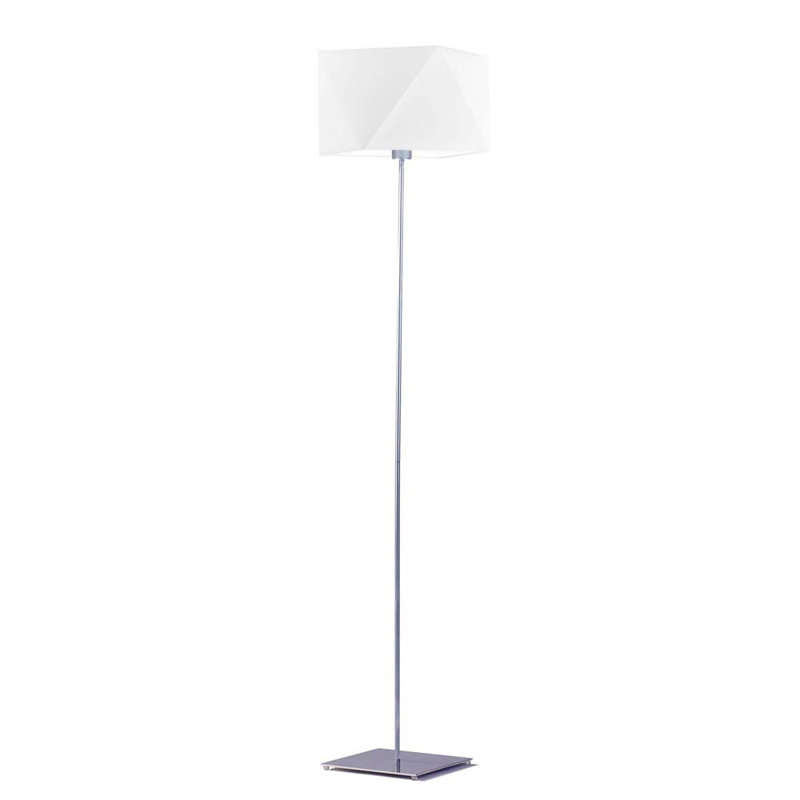 Ayaa 156cm Traditional Floor Lamp, Silver, White/White Inside