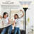 Ankrum 71" Modern Torchiere Floor Lamp with Frosted Plastic Shade
