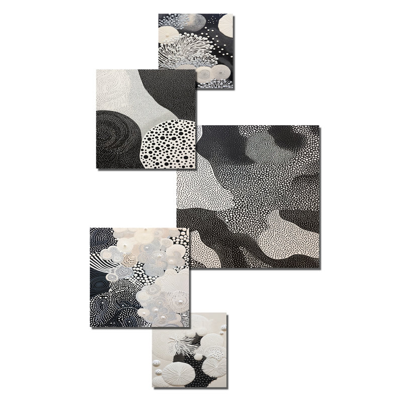 Fleurs de corail - Ensemble de 6 art mural corail sous l'eau