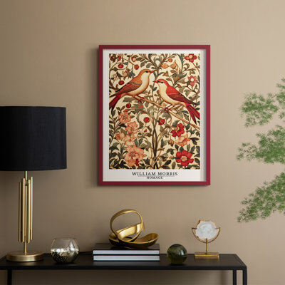 WM MORRIS Series CXXXIX Framed Print - Solid Wood
