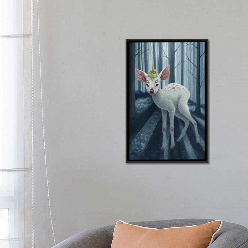« sif i », impression sur toile, H 26 po x l 18 po x P 1,5 po, Toile avec cadre noir, Blanc