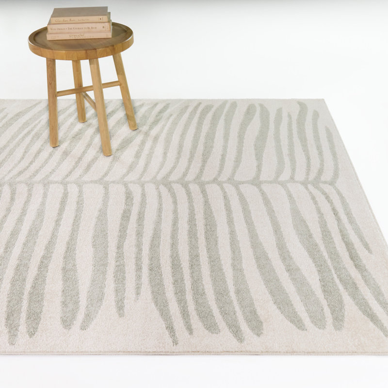 Amari Sage Modern Botanical Area Rug, 7'10" x 10'