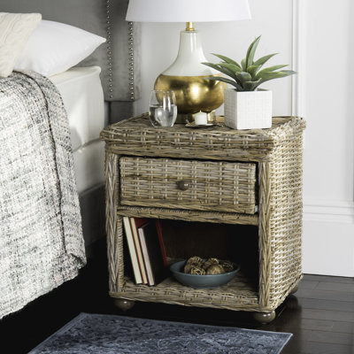 Willow 22.1'' W Rattan Kubu Nightstand