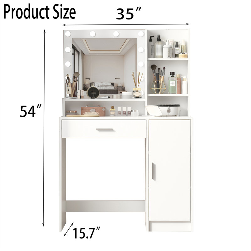 Coiffeuse Nakendra, Blanc