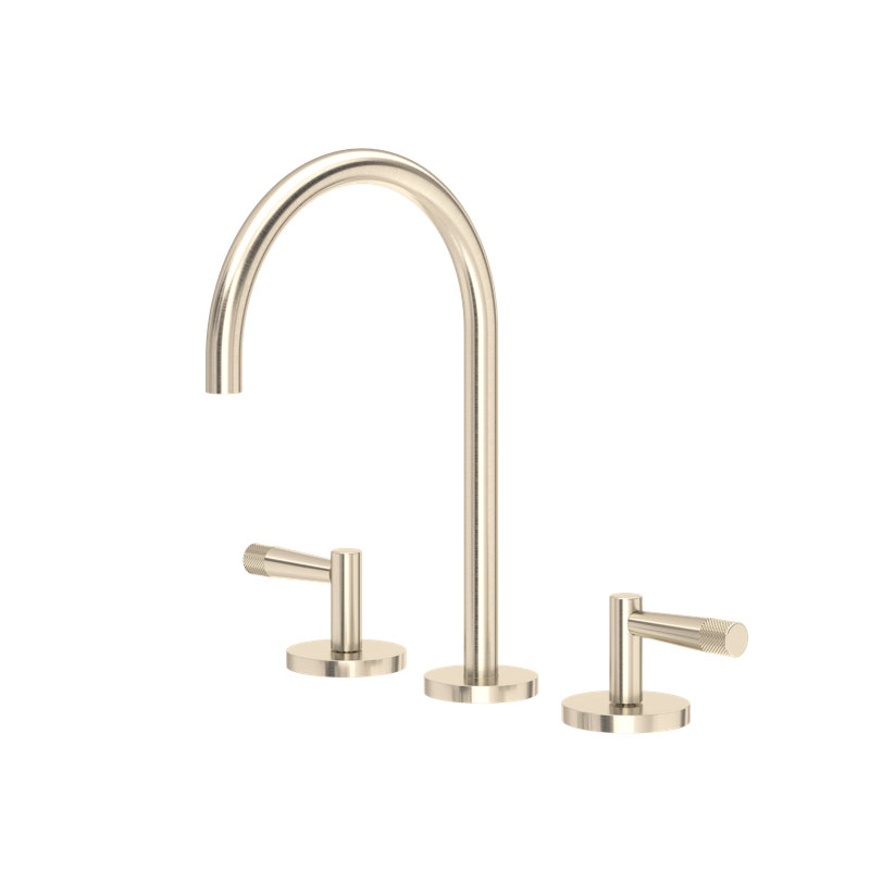 Amahle Widespread Lavatory Faucet with C-Spout, Satin Nickel