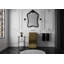 Lavabo sur pied en laiton/noir, 40 cm (L) x 85 cm (H)-121425584-121425581