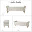 Banc de rangement traditionnel l 58,5 po Georgia avec pieds en bois massif et garniture cloutée Georgia-2013892040