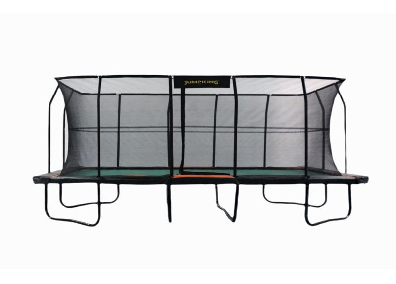 JumpKing 548.64cm ft x 304.8cm ft Rectangle Backyard Trampoline with Safety Enclosure