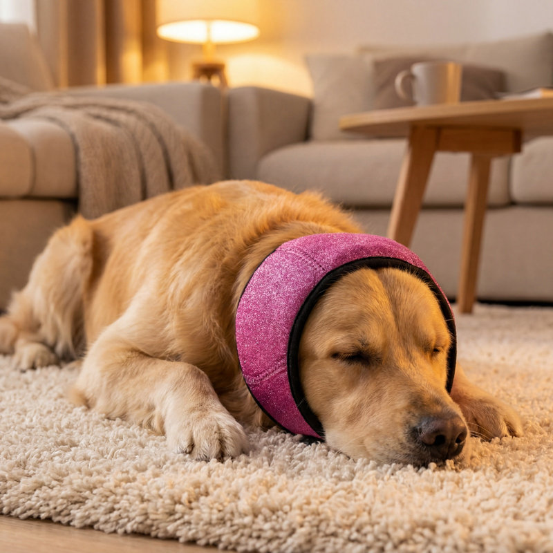 Capuchon antibruit pour chien, rose vif, Rose millennial