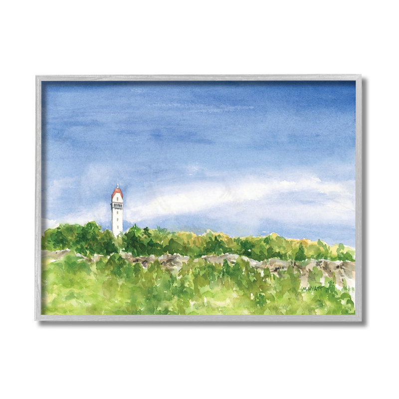 «Heublein Tower Forest Overlook Landscape» par Melissa Hyatt LLC - Peinture sur toile, H 11 po x l 14 po