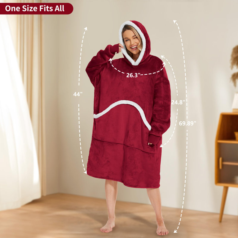 Hanan Throw Blanket, Wine Red