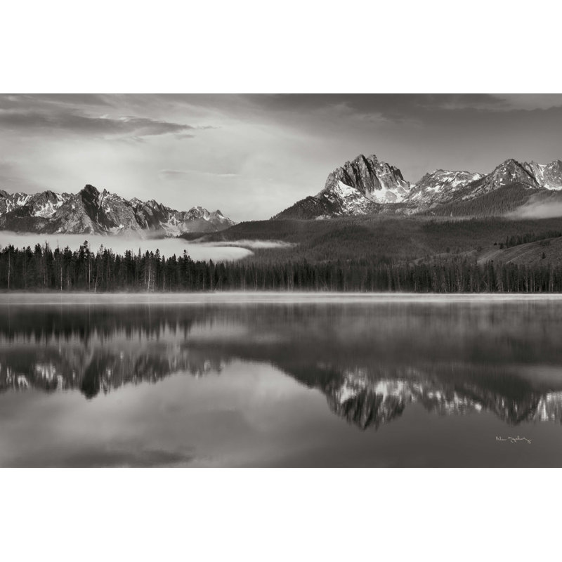 Little Redfish Lake Sawtooth National récréatif, Idaho - photographie sur toile tendue, H 8 po x l 12 po