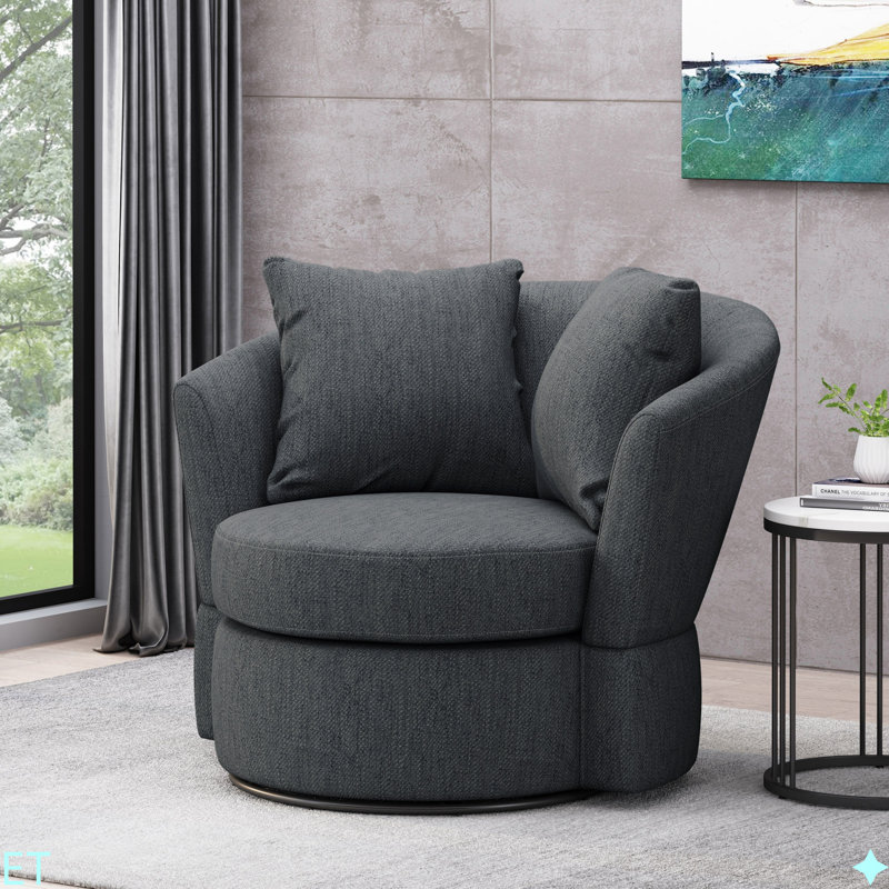 CHAISE CLUB PIVOTANTE, Gris anthracite