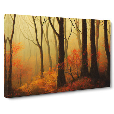 Uplifting Autumn Forest - Wrapped Canvas